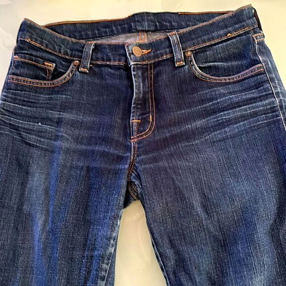 J Brand jeans 31 dark blue wash the deal 9 inch zipper on both legs - Picture 1 of 13